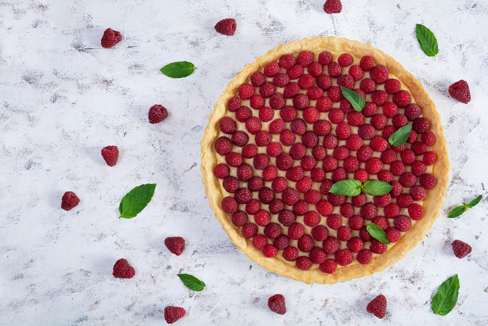 Torta di lamponi, facile e leggera